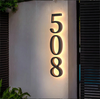Letrero Comercial Personalizado con Número de Casa, Letras Acrílicas 3D Retroiluminadas por LED, Transformador para Empresas, Hospitales, Tiendas, Edificios, Publicidad