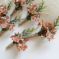 Handgemaakte stoffen polscorsage en boutonniere set bruids bruiloft bloemaccessoires voor bruidsmeisjes feest prom decoratie