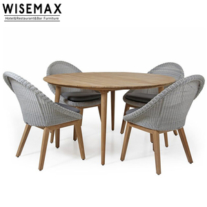 WISEMAX MEUBLES Mobilier de <span class=keywords><strong>salon</strong></span> pour le <span class=keywords><strong>jardin</strong></span>, le café et la salle à manger Mobilier unique en teck tissé Chaise de bistrot en corde moderne pour l'extérieur - Product Image 2