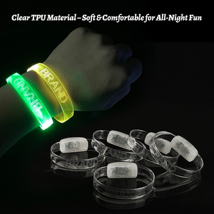 สายรัดข้อมือกระพริบไฟ LED สร้อยข้อมืออิเล็กทรอนิกส์เรืองแสงในที่มืดกำไลสำหรับปาร์ตี้บาร์คอนเสิร์ตเดินป่าตอนกลางคืน - Product Image 4