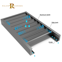 Pergola Bioclimatique Électrique en Alliage d'Aluminium Moderne, Store de Toit Rétractable Intelligent pour Véranda Isolée, Auvent Pliant pour Jardin d'Hiver