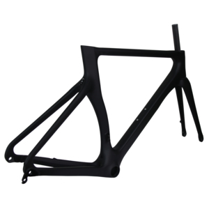 Telaio in fibra di carbonio per bici da strada ultraleggera con stelo e freni a disco curvi - Product Image 1