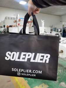 Custom Printed Logo Reusable Fabric Nonwoven Grocery Shopping Tote Bags Gold Gift Bags Customized Non Woven Shopping Bags - Product Image 6