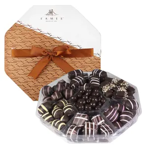 Caja de cartón de chocolates en caja, Cajas de Regalo de chocolates caseros, caja de embalaje redondo de chocolates - Product Image 1