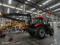 Grue forestière hydraulique à flèche télescopique de 8,8 m, montée sur camion, multifonctionnelle, pour le chargement du bois