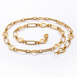 Collar de Acero Inoxidable con Cadena de Eslabones Tipo Clip de 9 mm de Ancho con Forma de Corazón para Mujer, Joyería de Moda - Product Image 4