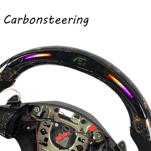 Volante de <span class=keywords><strong>Fibra</strong></span> de Carbono Forjado a Mano para Corvette C6 <span class=keywords><strong>LS2</strong></span> LS3 Z06 ZR1 2005-2013, Forma de D, Personalizado, Compatible con el Interior Original, Mejora del Interior - Product Image 2