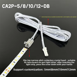 ตัวเชื่อมต่อแถบไฟ LED แบบไม่ต้องบัดกรี 2 ขา 12V 24V รองรับ SMD COB ขนาด 8 มม. 10 มม. เชื่อมต่อรวดเร็วไร้รอยต่อสำหรับไฟแถบ LED - Product Image 3
