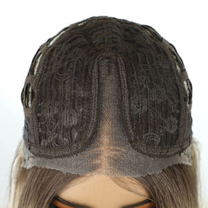 Perruque Synthétique Longue Droite en Soie Haute Température Marron Dégradé <span class=keywords><strong>Populaire</strong></span>, Perruque Frontale 613 Body Wave, Dentelle Marron Clair - Product Image 5