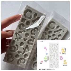 <span class=keywords><strong>Molde</strong></span> de Silicona con Números y Letras para Decoración de Pasteles, Moldes para Galletas con Números - Product Image 1