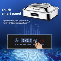 Bain-marie de buffet en acier inoxydable robuste pour hôtel, chauffe-jeuner électrique intelligent CNC hydraulique commercial