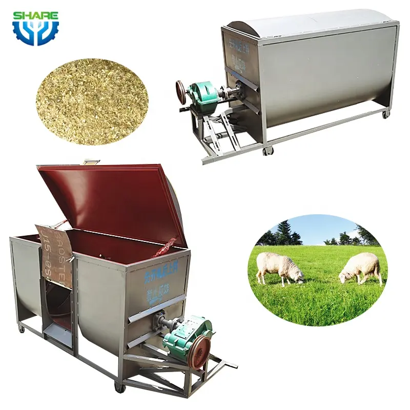 Horizontal Catle Feed Hay Grinder Mixer Prices All in One