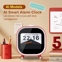 Réveil intelligent à commande vocale IA rechargeable, minuteur Pomodoro multilingue et gestionnaire de temps de bureau