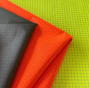 China supplier 2/1 twill polyester cotton blend uniform conductive thread carbon fiber fabric
