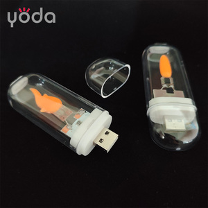 Luz Noturna LED USB com Efeito de Chama Cintilante para Cabeceira/Mesa/Camping/Decoração de Festas, Luminária Portátil de Ambiente, Ideia de Presente - Product Image 2