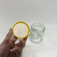 Bocal en verre rond vide de 250 ml (8 oz) de qualité alimentaire avec couvercle en plastique pour beurre de cacahuète, mayonnaise, confiture de sésame