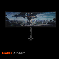 Support de bureau à pince pour double moniteur Bras de moniteur robuste Support de moniteur 20KG (BEWISER S1020)