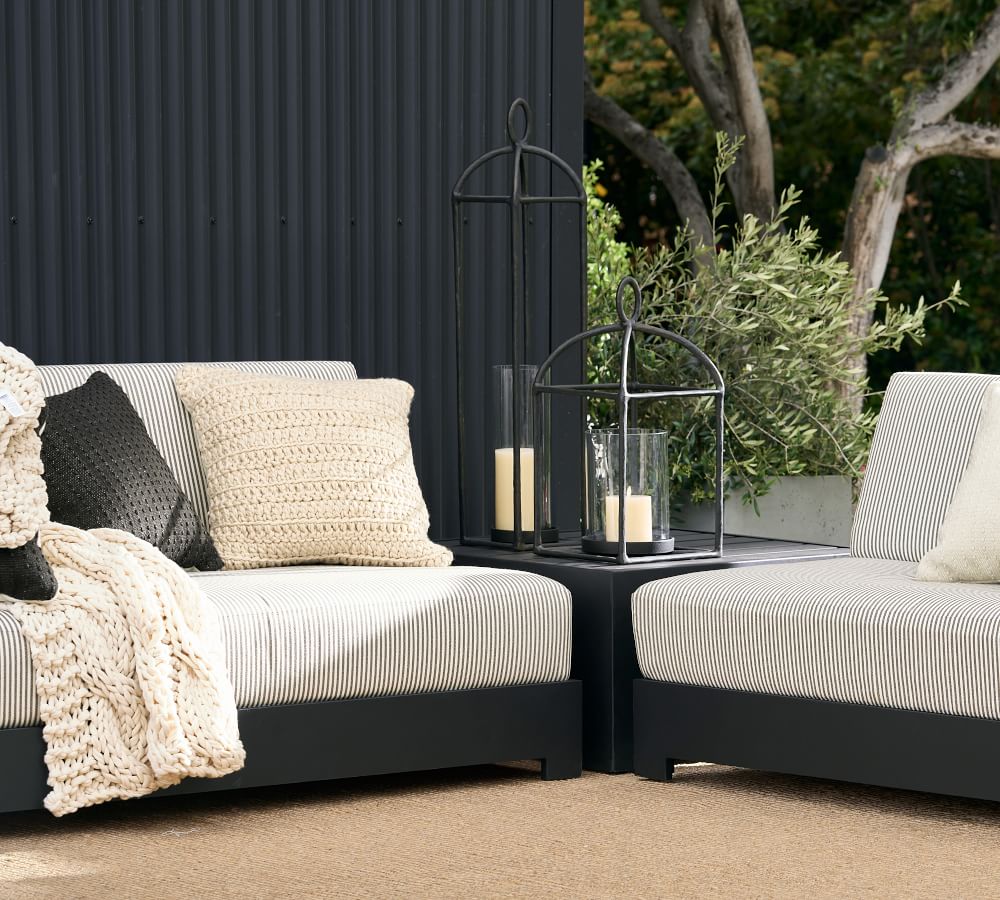 4-Piece Platform Sectional Set patio sofa aluminum outdoor furniture garden sofa set