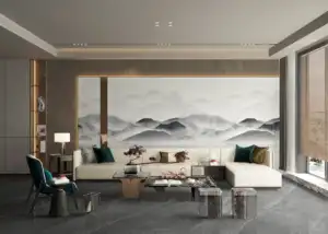 800x2600 Porzellan platte Fliesen platte Chinesische Landschafts malerei Sinter stein