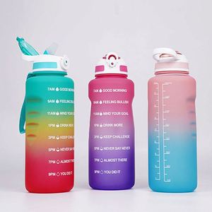 Large Bpa Free Sports Fitness Camping Water Jug Gym <b>Bottle</b> One Gallon Motivational Water <b>Bottles</b> With <b>Straw</b> With Times To <b>Drink</b> - Product Image 2