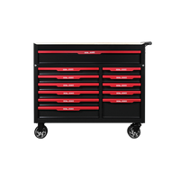 Armoire à outils professionnelle robuste à 12 tiroirs avec jeu d'outils complet, kit d'outils à main pour mécaniciens dans des plateaux en mousse EVA pour garage