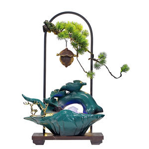 Yüksek kaliteli Mini masaüstü seramik duman şelale su çeşmesi ile ışık tütsü brülör ev dekor için - Product Image 5