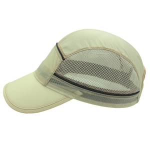 Spring Summer Quick Drying Sun Hat Breathable UV Protection Outdoor <b>Hiking</b> Baseball <b>Cap</b> Khaki Color Solid Pattern Polyester - Product Image 2