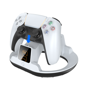 Base de Carga Rápida para Control de PS5, Cargador Inalámbrico Doble con Pantalla LED para PlayStation <span class=keywords><strong>5</strong></span> Slim <span class=keywords><strong>Pro</strong></span> <span class=keywords><strong>DualSense</strong></span> - Product Image 5