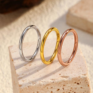 Bagues ouvertes pour femmes en acier inoxydable plaqué or 18 carats et argent, design classique texture serpent, bijoux tendance et mignons - Product Image 5