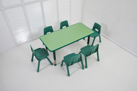 Bureau d'étude moderne en plastique pour la maternelle, table et chaise réglables en hauteur pour les tout-petits, ensemble de meubles pour enfants d'âge scolaire