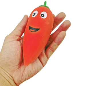 Funky Red Flour Filled Chili <b>Squishy</b> Toy Soft Elastic TPR Material Stress Relief Toy for Unisex Adults & Kids 5 to 7 Years - Product Image 1