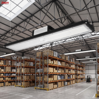 Éclairage linéaire LED à haut rendement lumineux 150 lm/W, 100 W, 150 W, 200 W, 240 W, en aluminium, pour entrepôts industriels, garantie 3 ans