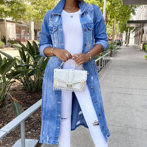 long jackets on jeans