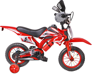 Yeni Stil 12-20 İnç Tek Vitesli Çelik Çubuklu Motosiklet Tasarımlı Erkek Çocuk Bisikleti (Yardımcı Tekerlekler Dahil) - Product Image 4