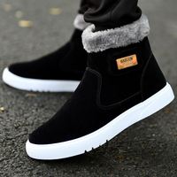 Nouvelles bottes de neige pour hommes automne-hiver 2022, bottes courtes, fourrure épaisse, chaussures chaudes