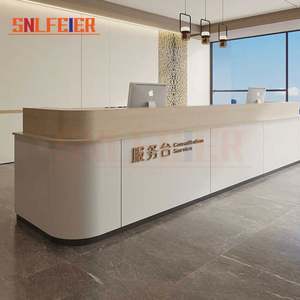 Comptoir de réception de luxe sur mesure pour salon de beauté et spa, comptoir de réception professionnel avec design personnalisé - Product Image 2