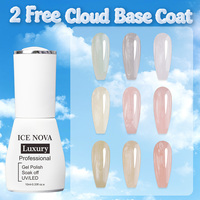 2 Vernis de Base Cloud Gratuits Sans HEMA ni TPO, Top Coat Blanc Laiteux, Vernis Gel UV pour Salon de Manucure, Couleur Sans Résidu, Vente en Gros Usine, Marque Privée