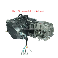 Moteur Complet de Moto Monocylindre Neuf Lifan 125cc/124cc, 4 Temps, Refroidissement par Air, Allumage CDI, Embrayage Manuel, Démarrage Électrique 1N234