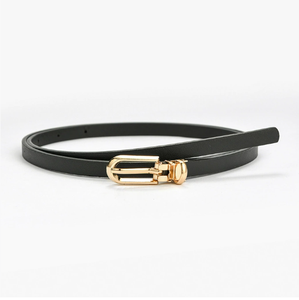 Ceinture en cuir pour femmes Ceinture fine avec boucle en métal pour pantalons Jeans Robes Ceinture - Product Image 6