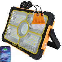 Proyector Solar Integrado con Gancho Magnético de Fuerte Atracción Recargable por USB de 10000 W, Sensor de Jardín Exterior, Reflector LED Solar