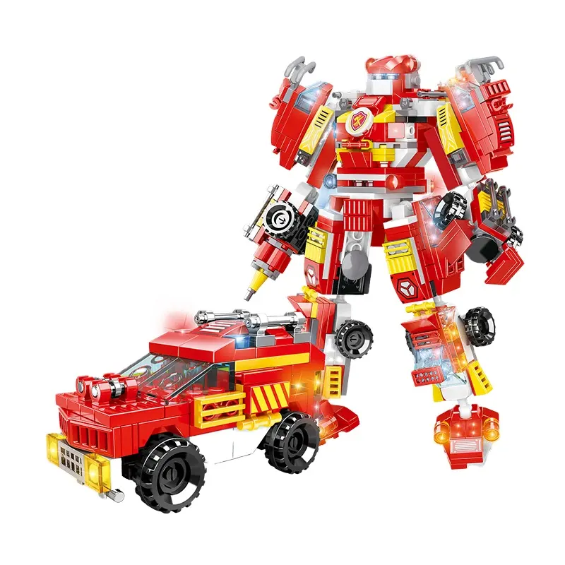 13 in 1 Transform Model STEM Learning Engineering Vehicle Brick For Kids Toys Set Robot Block Ca