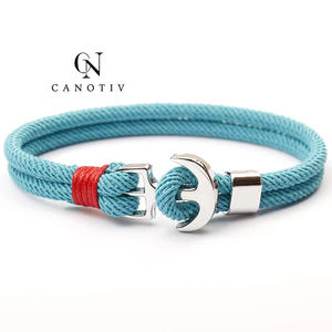 Pulseras hechas a mano de nailon para hombre, pulseras con amuleto de paracaídas, cuerda de Milán, joyería al por mayor - Product Image 1