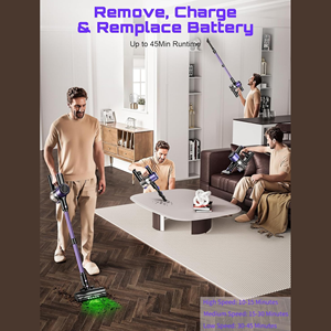 <span class=keywords><strong>Aspirateur</strong></span> à main sans fil avec filtration HEPA, design léger, élimination des poils d'animaux, autonomie de 45 minutes pour la maison et la voiture - Product Image 2