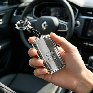 Étui de protection pour clé de voiture en TPU pour Renault Kadjar Koleos Clio Scenic <span class=keywords><strong>Megane</strong></span> Duster Sandero Captur Twingo, accessoires pour clés de voiture - Product Image 4