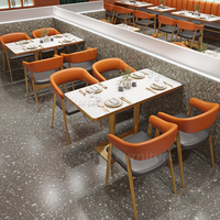 Offre Spéciale : Mobilier Commercial de Luxe pour Restaurant – Banquettes Orange, Tables et Chaises pour Restaurants, Cafés et Bistros Haut de Gamme