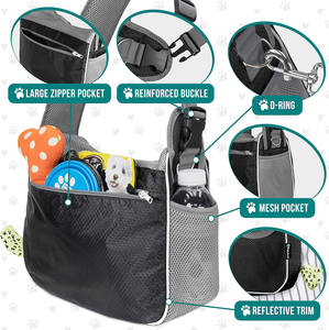Free sample New Arrival Polyester Reversible Front Facing Adjustable with Phone <b>Bag</b> Breathable Mesh Drawstring <b>Pet</b> Sling Carrier - Product Image 3