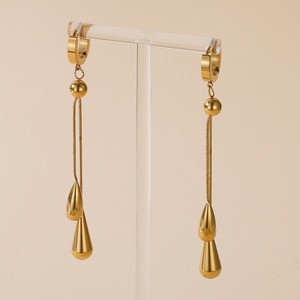 Parures de <span class=keywords><strong>bijoux</strong></span> fins et élégants pour femmes, boucles d'oreilles créoles Huggies et colliers goutte d'eau en <span class=keywords><strong>acier</strong></span> <span class=keywords><strong>inoxydable</strong></span> 316L plaqué or 18 carats, résistants à l'eau - Product Image 5
