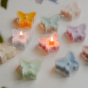 Bougie chauffe-plat créative d'aromathérapie en forme de papillon coloré faite à la main cadeau de <span class=keywords><strong>cire</strong></span> de soja mini bougies parfumées en vrac - Product Image 3