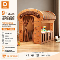 Tente de jeu intérieure pour enfants OEM ODM avec table de construction, panier de rangement, cabane de jeu en plastique pour distributeurs et chaînes de magasins de détail