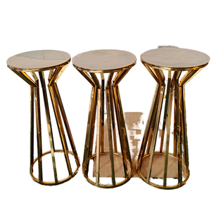 NIKA Nouvelle Arrivée Élégant Support à Fleurs en Acier Inoxydable Socle de Présentation de Mariage Forme Conique Métal Doré Argenté Vente en Gros Allée - Product Image 1